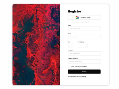 Sign Up Page 001 dailyui graphic design register page sign up sign up page ui uiux ux webpage webpage design