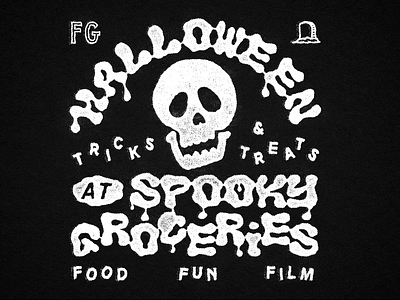Spooky Groceries halloween layout lettering spooky typography vintage