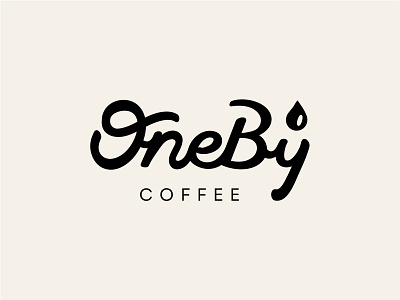 Oneby Coffee - Lettering black brand branding coffee design flat handletter letter mark lettering logo logotype minimal simple type typography vector