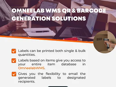 Omneelab WMS #QR / Barcode Generator animation branding design graphic design illustration logo typography ui ux vector