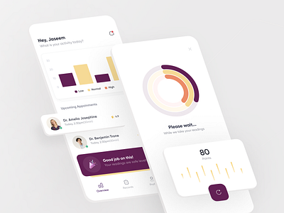 HealthCare App Design Exploration appdesign clean designsystem health health app design healthcare healthcareapp hospital medicalapp minimal app mobile app popular uidesign uiux uiuxdesign userinterface wearehybreed