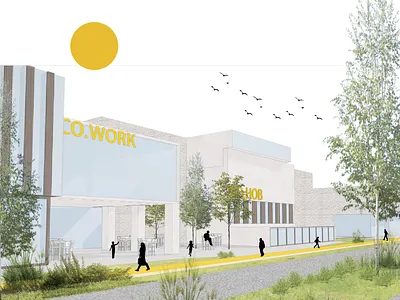 Collective space architecture art artwork axo design discover drawing graphic design illustration illustrator urban urbanism