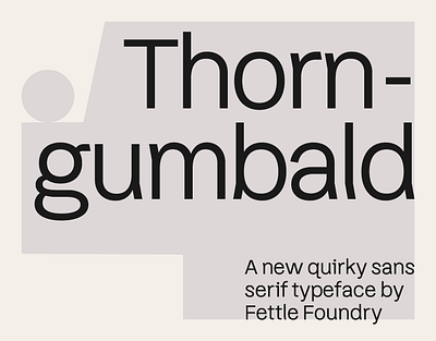 Thorngumbald Typeface accessibility design font graphic design legible typeface typography