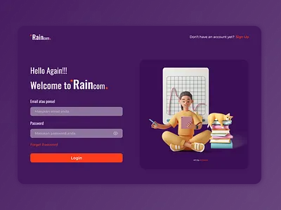 Raincom Website - Sign In app branding graphic design illustration research typography ui ui ux user interface website