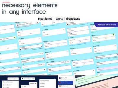 UI KITs - part 2 app behance blue branding dropdowns elements graphic design icons inputs interface project stack text type typing typography ui uidesign ux