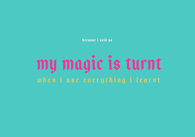 My Magic Is... bajern bold magic typography