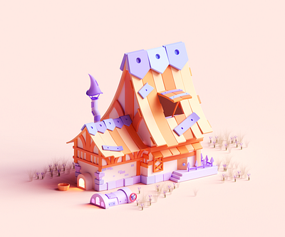 Cartoon house 3d