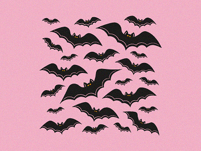A colony of bats bats halloween illustration pattern simplistic spooky