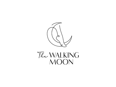 LOGO THE WALKING MOON branding design graphic design illustration logo moon mystical tarot vector