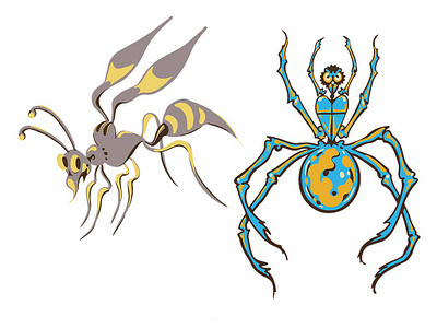 Bugs! Character designs for a game