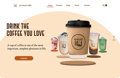 #DailyUI 3 | Local Coffee Shop Landing Page app branding design graphic design illustration logo typography ui ux vector