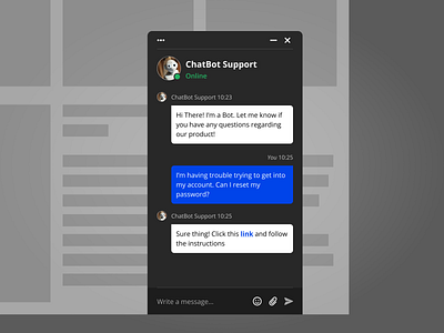 ChatBot | Daily Design Challenge chatbot dailyui message modal popup ui website