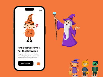 Halloween Costumes 2022 animation app app design azerbaijan branding costumes design e commerce figma graphic design halloween illustration logo magic party shop ui ux vector