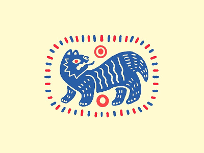 Badger Badge animal badge badger branding design graphic design illustration logo primary colors