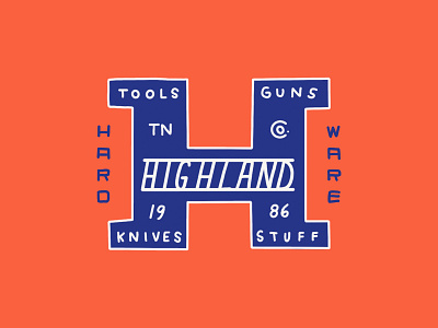 Highland Hardware Monogram branding design graphic design h hardware illustration logo monogram typography