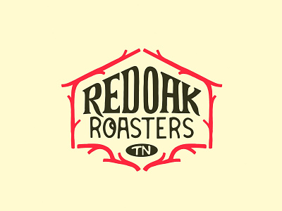 Red Oak Roasters branding coffee coffee shop design graphic design illustration logo typography