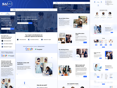 Online Tailor web and mobile design. animation branding graphic design ui