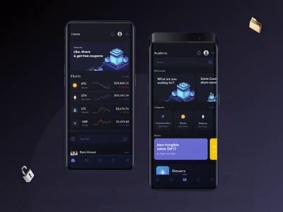 Crypto rewards dashboard animation app blockchain branding crypto crypto app cryptocurrency app design illustration mobile app