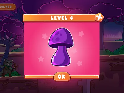 Level Up! gameart illustration mushroom ui