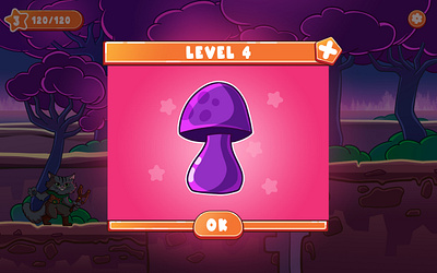 Level Up! gameart illustration mushroom ui