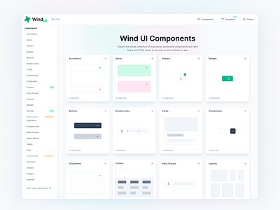 Wind-UI, the tailwind css component library tailwind tailwind components tailwindcss ui ui library
