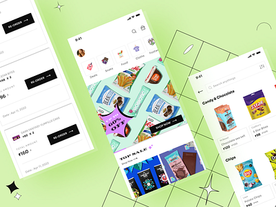 App UI app explore grocery app history ios app mobile app mobile design search ui web3