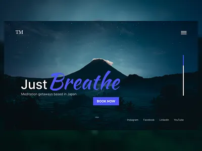 Tokyo Meditation homepage Website design graphic design typography ui web design