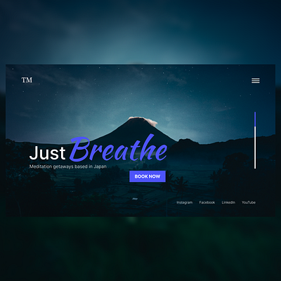 Tokyo Meditation homepage Website design graphic design typography ui web design