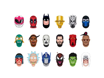 Vector faces art character design gold hero illustration illustrator nft vector