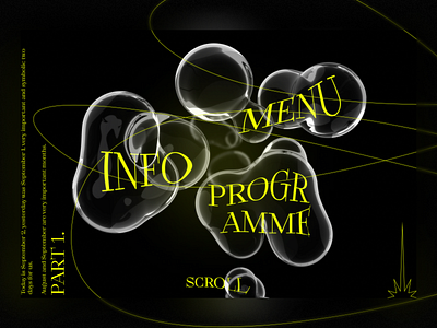 Web Design | 3D Glass | Landing Page 3d black branding design glass green interaction liquid menu shine vector