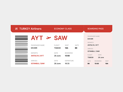 Daily UI #024 Boarding Pass dailyui dailyui009 design ui uidesign uiuxdesign
