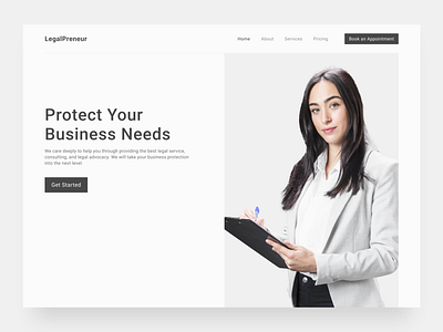 Simple Legal Service Landing Page law law web lawyer legal legal home page legal landing page legal web legal website ui design web design