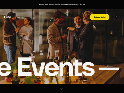 Fuse Events branding clean design details event illustration layout logo modern typo typography ui