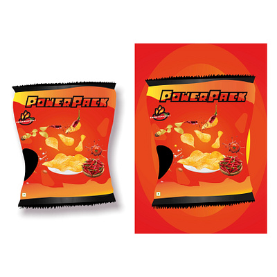 PowerPack ( Snacks Package Design ) using illustrator. branding graphic design illustration logo