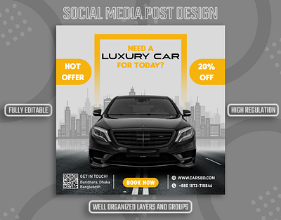 CAR RENTAL SOCIAL MEDIA POST DESIGN ad design banner branding design facebook post graphic design instagram post post design