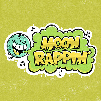 Moon Rappin' Lettering funk hand lettering illustration jazz lettering moon music typography