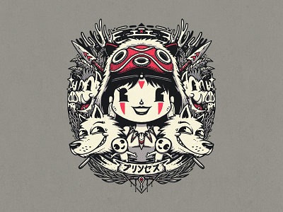 Forest Princess cartoon design illustration t shirt tee vector