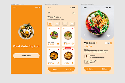 Food Ordering App 3d animation app branding design graphic design illustration logo motion graphics typography ui ux vector