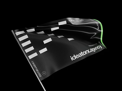FLAGGED 3d animation black branding cgi design flag logo minimal modern motion motion graphics technical
