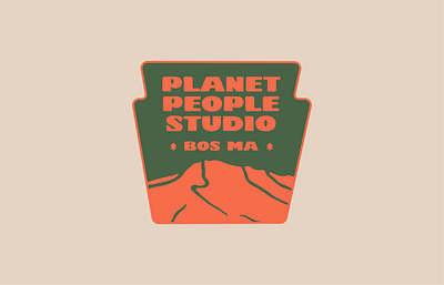 Planet People Studio Badge badge boston branding logo mountain outdoors planet retro