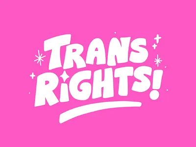 Trans Rights! design graphic design illustration lettering lgbt lgbtq pride procreate queer rights trans transrights type