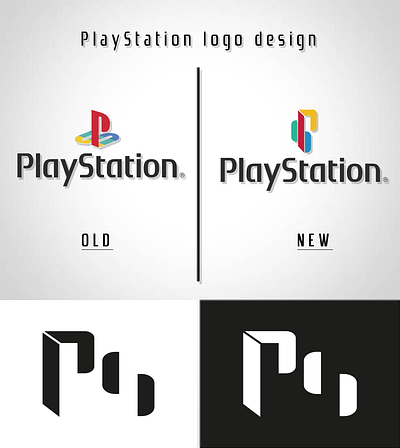 PlayStation Logo Design branding design graphic design illustration logo playstationlogo redesign