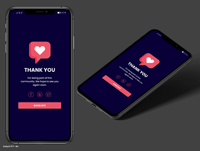 Daily UI #077 - Thank You app app mobile daily ui dailyui design thank you thanks ui
