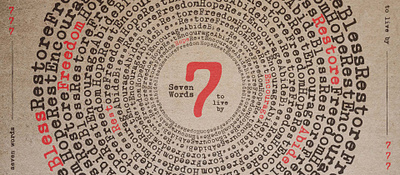 7 Words Series bible branding graphic design graphics text typography