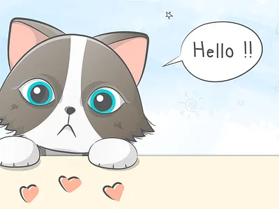My Cute Kitten animal baby birthday card cat character cute design element graphic graphic design greeting illustration kids kitten kitty nursery pet print vector