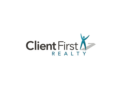 Client First branding logo person real estate