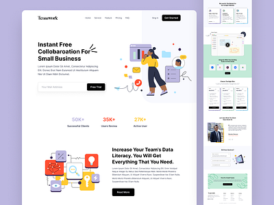 Team Collaborations Saas-Based website Design clean creative design designinspiration designsolutions designuiux dribbble flatdesign modern professional ui uitrends userdesign ux website