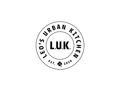 Leo's Urban Kitchen brand identity branding culinary identity logo luck luk plate