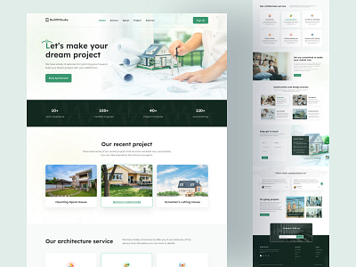 Architecture Firm - Website Landing Page architect architect firm architecture builder building civil engineer construction company contructor engineering house interior design landing page design latest design minimal design real estate trendy design ui design uiux ux design website