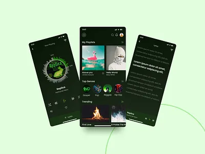 Music Player Mobile App design listen mobile app music music player player song ui uiux ux